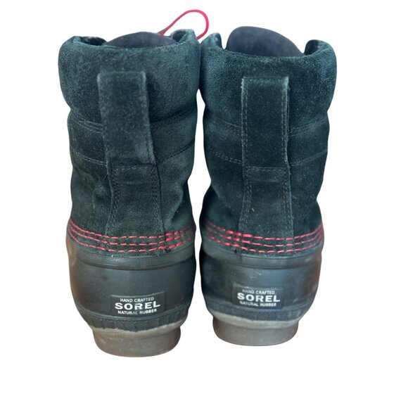 Sorel Womens Snow Boots size 5 Cheyanne Winter Duck Lace Black Suede - Picture 4 of 9